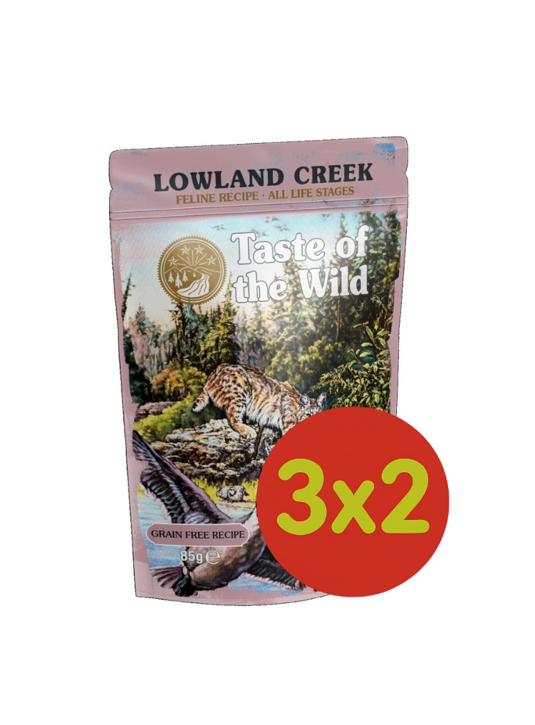 PROMO 3x2 !!!   Taste Of The Wild® Pouch Lowland Creek para Gatos 85 g