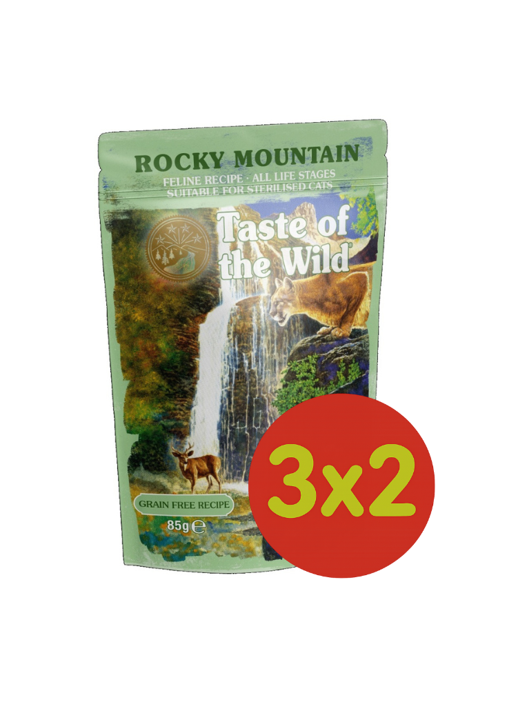 PROMO 3x2 !!!  Taste Of The Wild® Pouch Rocky Mountain para Gatos 85 g