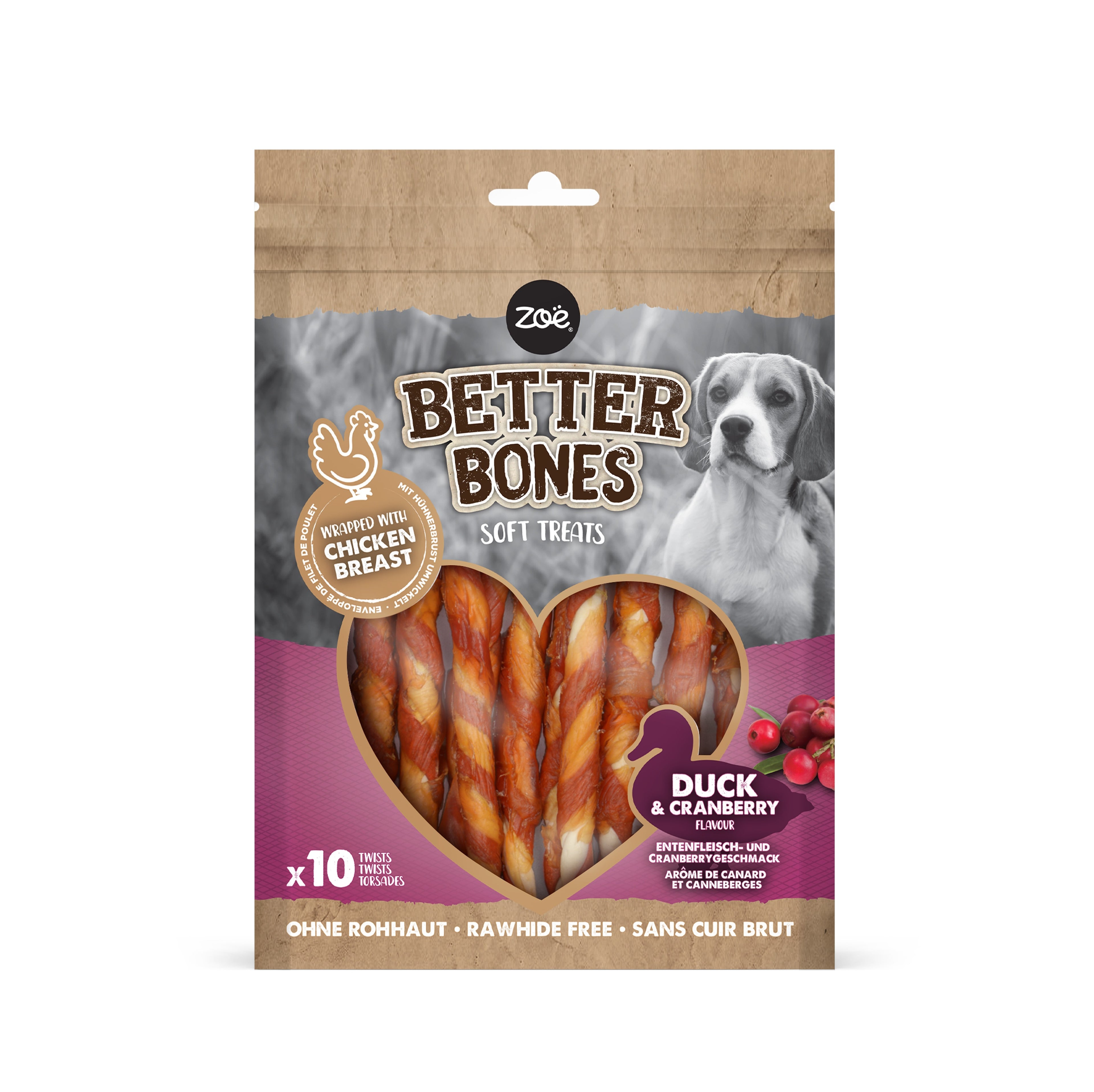 Zoe Better Bones® Palitos – Pato con Arándanos