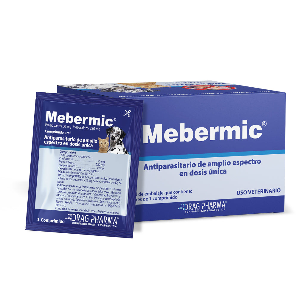 Mebermic® Antiparasitario para Perros y Gatos - 1 comprimido