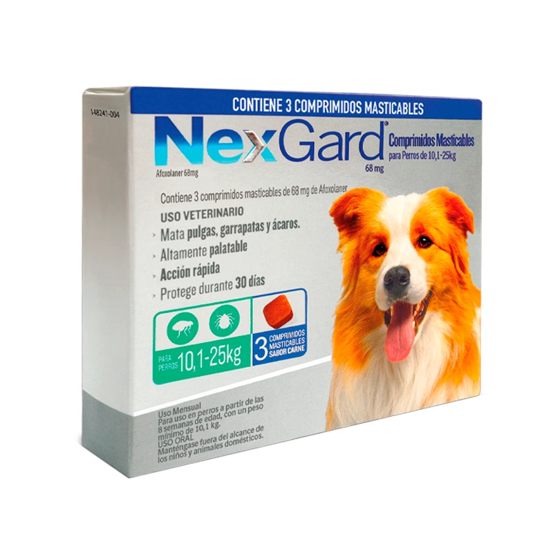 Nexgard® Para perros de 10 a 25 kg - 3 comprimidos