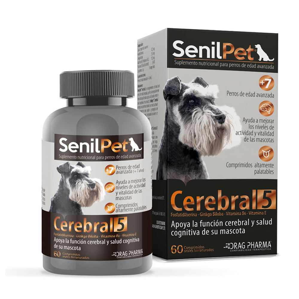 SenilPet® Cerebral 5 Suplemento nutricional para perros de edad avanzada