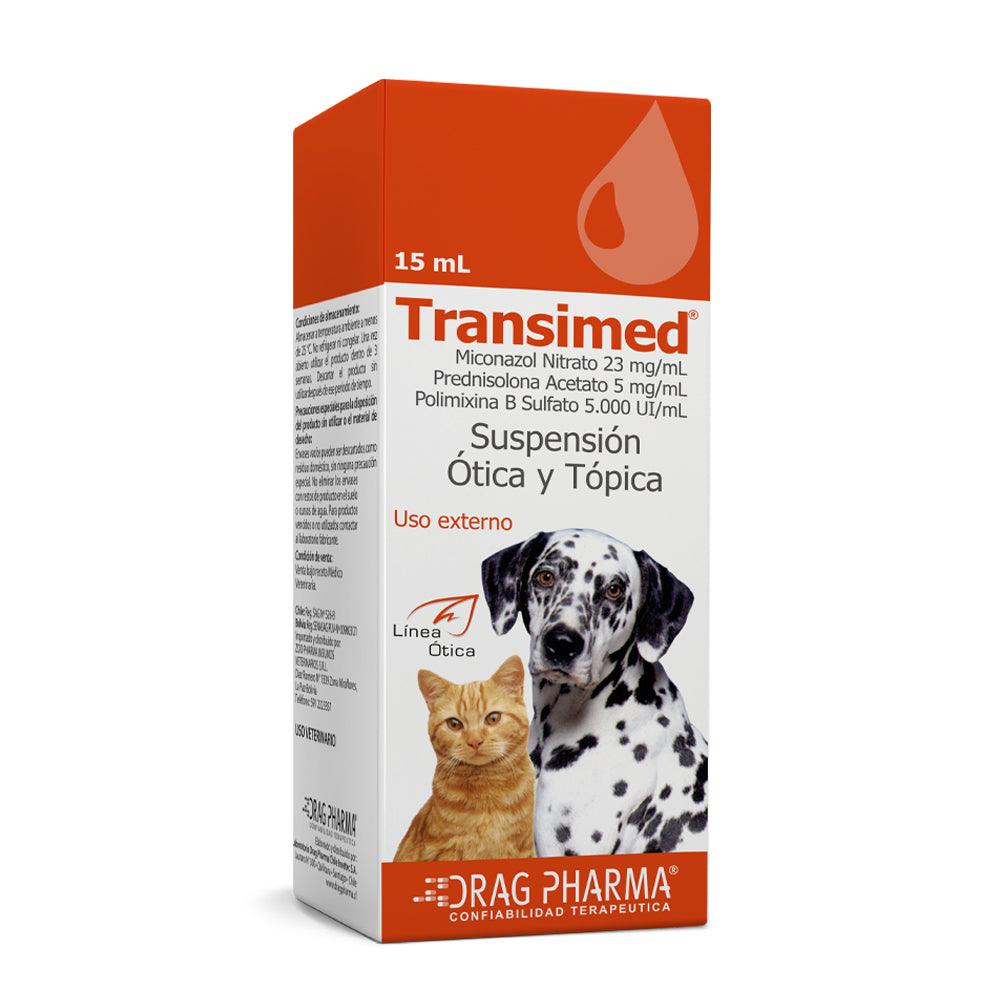 Transimed® Suspensión ótica y tópica 15 ml