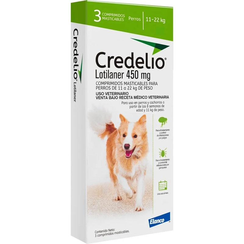 Credelio™ Perros de 11 a 22 kg (450 mg) - 3 Comprimidos
