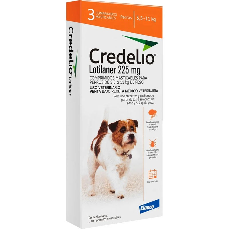 Credelio™ Perros de 5,5 a 11 kg (225 mg) - 3 Comprimidos